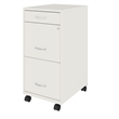 Cooper 18in Deep 3 Drawer Mobile Metal File Cabinet Pearl White