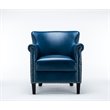Bowery Hills Faux Leather Navy Blue Club Chair Unassembled