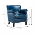 Bowery Hills Faux Leather Navy Blue Club Chair Unassembled