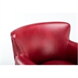 Cooper 18.9'' Transitional Faux Leather Club Chair with Nail head Trim in Red