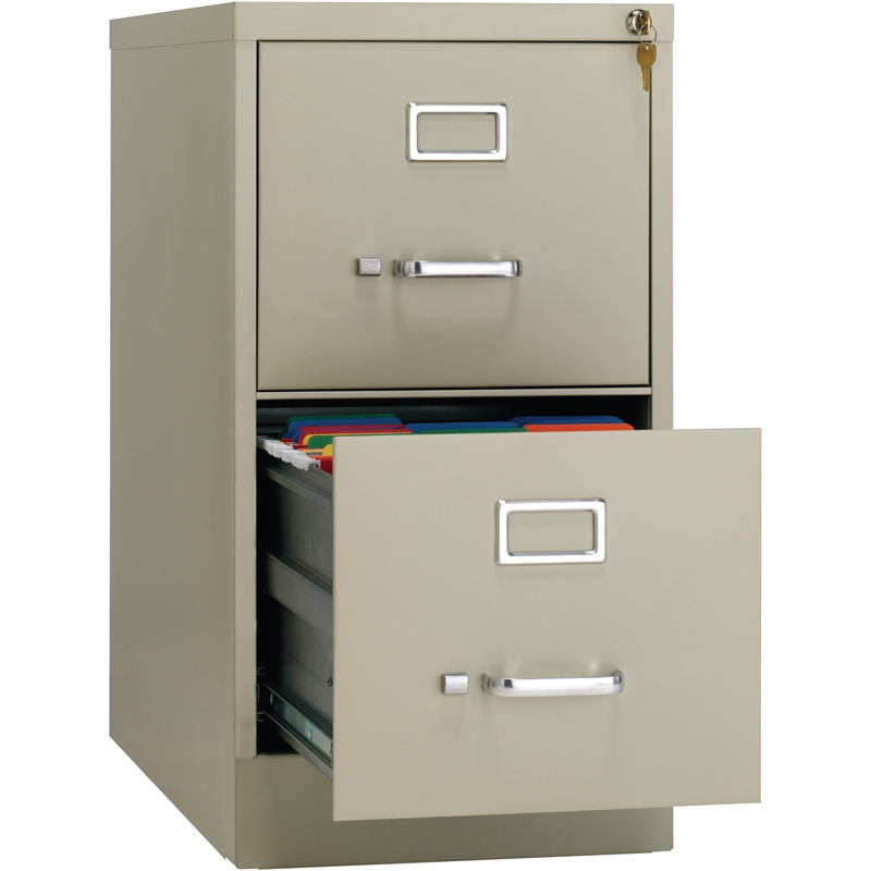 Cooper 26.5-in Deep Metal 2 Drawer Letter Width Vertical File Cabinet Putty