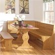 Riverbay Furniture Kitchen Dining Nook Corner Bench in Natural