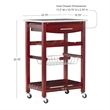 Riverbay Furniture Transitional Wood/Granite Top Kitchen Cart in Wenge Espresso