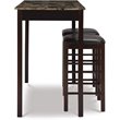 Riverbay Furniture 3 Piece Dining Set in Espresso