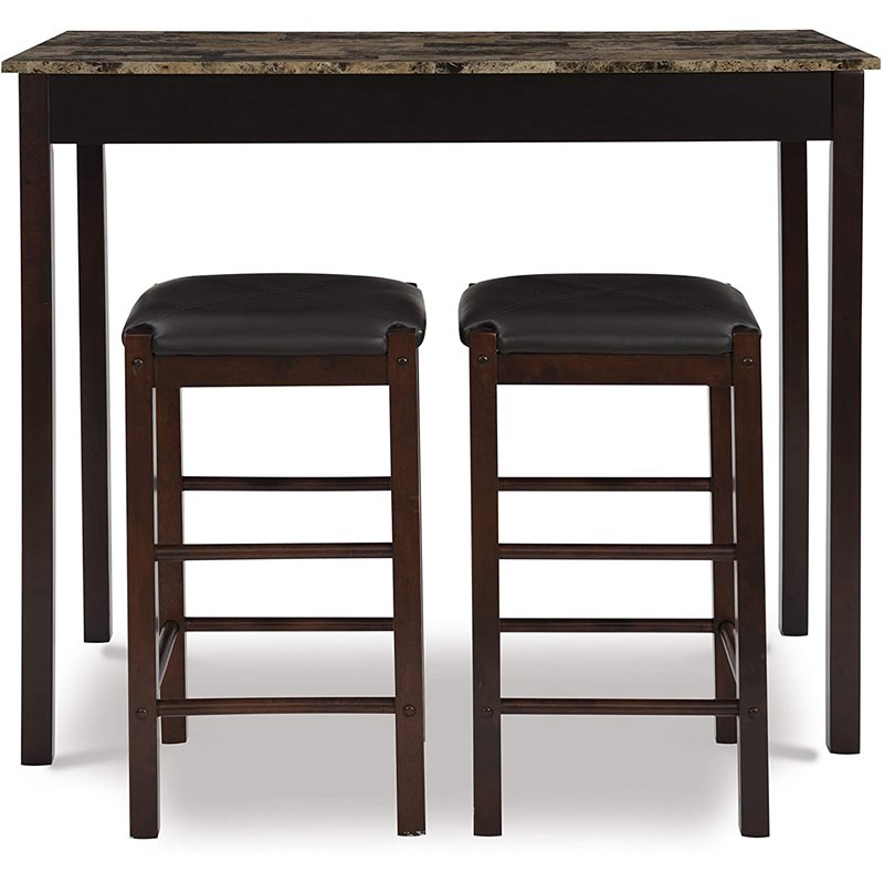 Riverbay Furniture 3 Piece Dining Set in Espresso