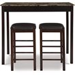Riverbay Furniture 3 Piece Dining Set in Espresso