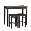 Riverbay Furniture 3 Piece Dining Set in Espresso