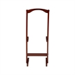 Riverbay Furniture 5-Piece Wood Folding Tray Table Set with Stand in Brown