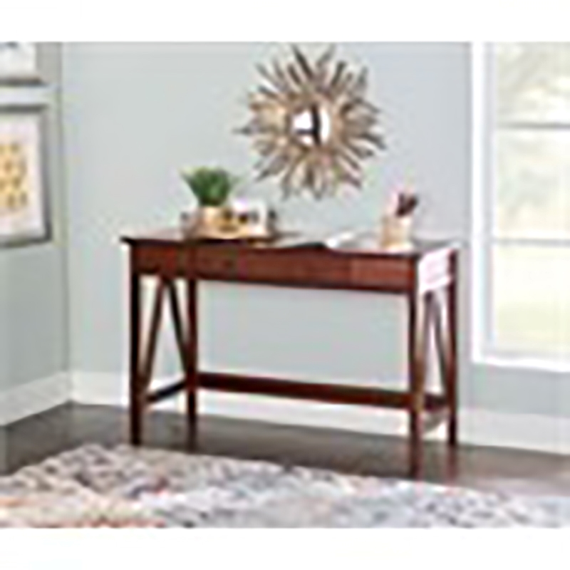 Riverbay Furniture 1-Drawer Transitional Wood Desk in Antique Tobacco