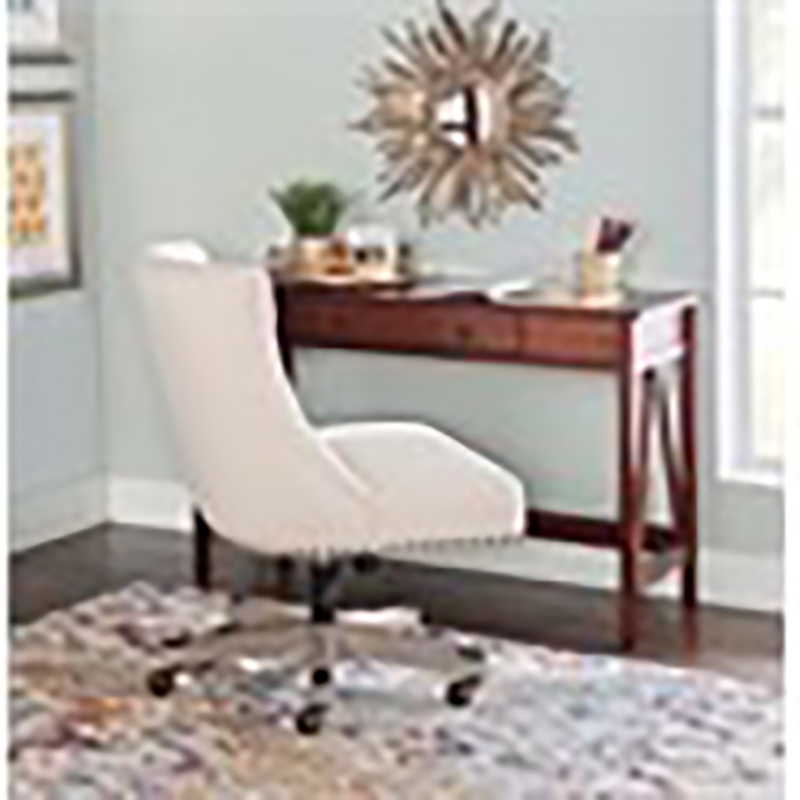 Riverbay Furniture 1-Drawer Transitional Wood Desk in Antique Tobacco