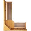 Riverbay Furniture Patio Corner Wood Nook Table Booth Bench Dining Set - Natural