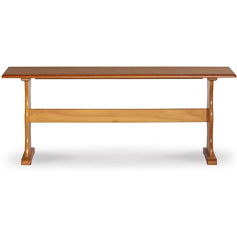 Riverbay Furniture Patio Corner Wood Nook Table Booth Bench Dining Set - Natural