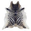Riverbay Furniture Hand Crafted Cow Hide Rug in Black Stencil