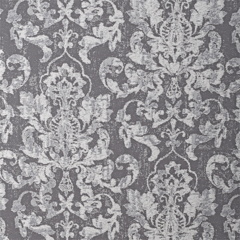Riverbay Furniture 18.25'' Modern Fabric Floral Pattern Slipper Chair in Gray