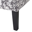 Riverbay Furniture 18.25'' Modern Fabric Floral Pattern Slipper Chair in Gray