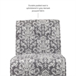 Riverbay Furniture 18.25'' Modern Fabric Floral Pattern Slipper Chair in Gray