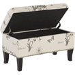 Riverbay Furniture Linen Ottoman in Botanical