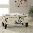 Riverbay Furniture Linen Ottoman in Botanical