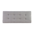 Riverbay Furniture Transitional Microfiber Shoe Storage Ottoman in Gray