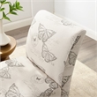 Riverbay Furniture 17.5'' Contemporary Fabric Animal Print Slipper Chair in Gray