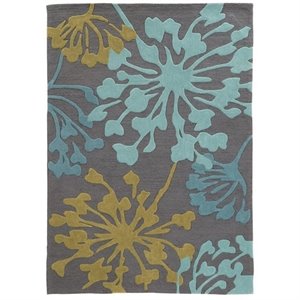 Riverbay Furniture 5' x 7' Hand Tufted Rug in Gray