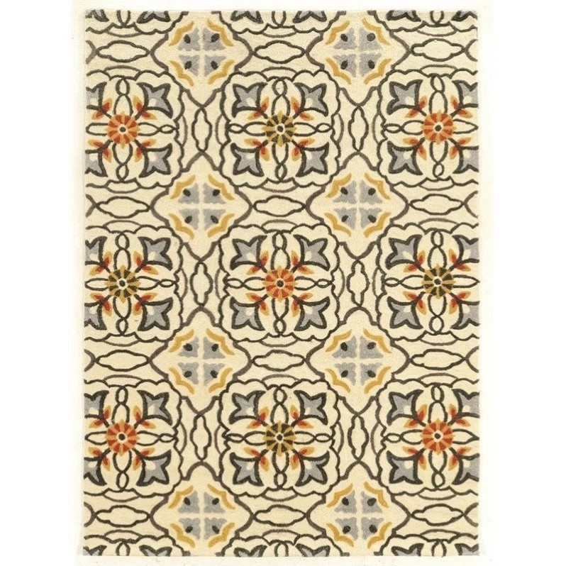 Riverbay Furniture 5' x 7' Hand Tufted Rug in Ivory