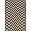 Riverbay Furniture 5' x 8' Hand Woven Chevron Wool Rug in Gray