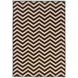 Riverbay Furniture 5' x 8' Hand Woven Chevron Wool Rug in Brown