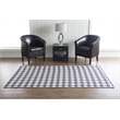 Riverbay Furniture 5' x 8' Hand Woven Houndstooth Wool Rug in Purple