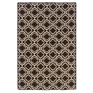 Riverbay Furniture 5' x 8' Hand Woven Double Quatrefoil Wool Rug