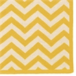 Riverbay Furniture 5' x 7' Hand Hooked Chevron Wool Rug in Yellow