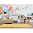 Riverbay Furniture 5' x 7' Hand Hooked Chevron Wool Rug in Yellow