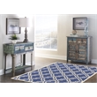 Riverbay Furniture 5' x 7' Hand Hooked Quatrefoil Wool Rug in Navy