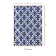 Riverbay Furniture 8' x 10' Hand Hooked Quatrefoil Wool Rug in Navy