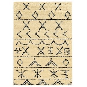 Riverbay Furniture 5' x 7' Shag Rug in Ivory
