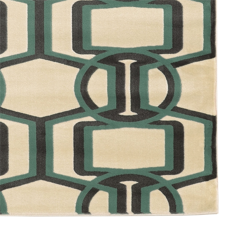 Riverbay Furniture 8' x 10' Bridle Rug in Gray and Turquoise