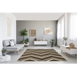 Riverbay Furniture 8' x 10' Chevron Rug in Chocolate and Beige
