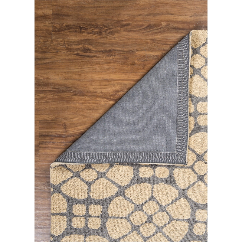 Riverbay Furniture 5' x 7' Hand Tufted Rug in Gray and Butter