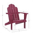 Riverbay Furniture Traditional Wood Outdoor Chair with Arm Rests in Red