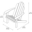 Riverbay Furniture Traditional Wood Outdoor Chair with Arm Rests in White