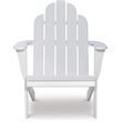 Riverbay Furniture Traditional Wood Outdoor Chair with Arm Rests in White