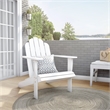 Riverbay Furniture Traditional Wood Outdoor Chair with Arm Rests in White