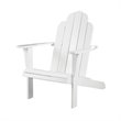 Riverbay Furniture Traditional Wood Outdoor Chair with Arm Rests in White