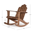 Riverbay Furniture Traditional Wood Outdoor Rocking Chair in Brown