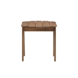 Riverbay Furniture Transitional Wood Outdoor Adirondack Side Table in Brown