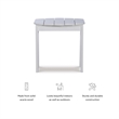 Riverbay Furniture Transitional Wood Outdoor Adirondack Side Table in White
