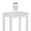 Riverbay Furniture Transitional Wood Outdoor Adirondack Side Table in White