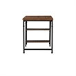 Riverbay Furniture Transitional Wood Desk with 2 Shelves in Brown Stained/Black