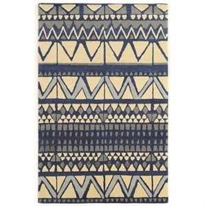 Riverbay Furniture 2' x 3' Hand Tufted Rug in Ivory and Blue