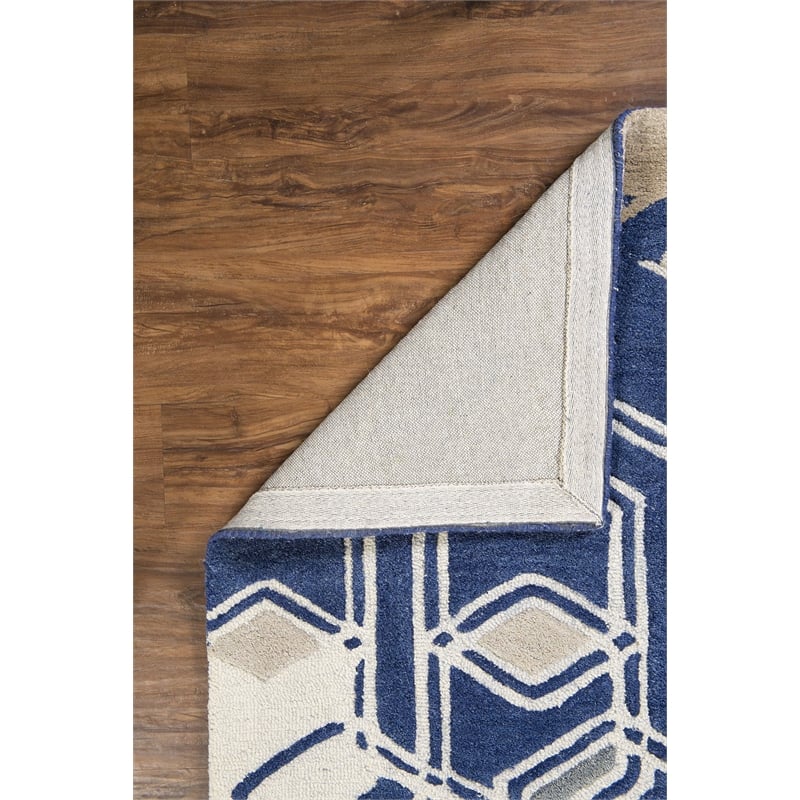 Riverbay Furniture 8' x 11' Hand Tufted Rug in Ivory and Navy